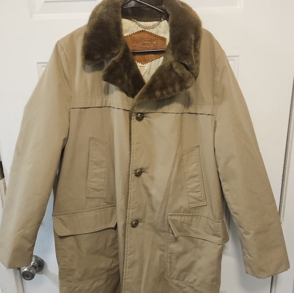 Vtg Woolrich Faux Fur Long Coat - Picture 1 of 5